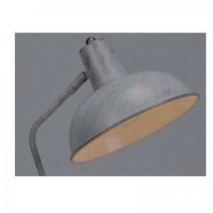 Bordlampe med justering af metalskygge og hvidbørstet guld