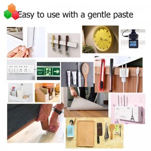 Fremme mode multifunktionsvaskbar genanvendelig aftagelig dobbelt side stærk klæbende gelgreb magisk nano sugetape