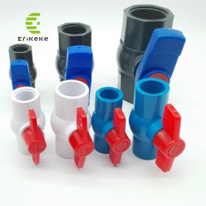 Højtryks PVC kugleventil (Almindelig ende, skyllende ende, gevindende)