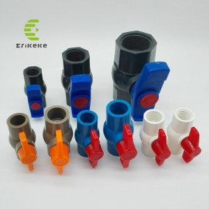 Højtryks PVC kugleventil (Almindelig ende, skyllende ende, gevindende)