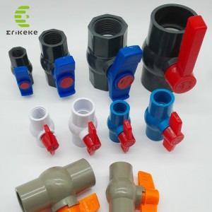 Højtryks PVC kugleventil (Almindelig ende, skyllende ende, gevindende)
