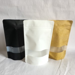 Genanvendelig PET / PE høj barriere lynlåsepose til mademballage med vindue