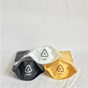 Genanvendelig PET / PE høj barriere lynlåsepose til mademballage med vindue