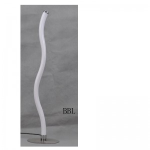 LED bordlampe med bølgeformet akrylrør