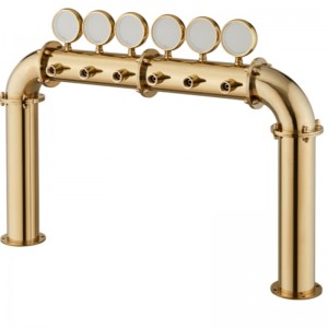 Øldistributionsudstyr Bar Restaurant High-end Vinsøjle 6 hullers Dørtype Vintårn med lampe PVD