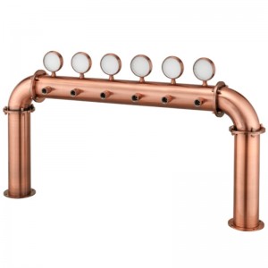 Øldistributionsudstyr Bar Restaurant High-end Vinsøjle 6 hullers Dørtype Vintårn med lampe PVD