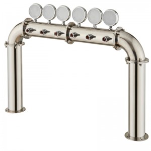 Øldistributionsudstyr Bar Restaurant High-end Vinsøjle 6 hullers Dørtype Vintårn med lampe PVD