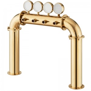 Øldistributionsudstyr Bar Restaurant High-end Vinsøjle 4 hullers Dørtype Vintårn med lampe PVD