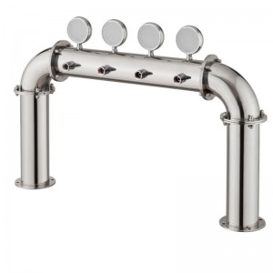 Øldistributionsudstyr Bar Restaurant High-end Vinsøjle 4 hullers Dørtype Vintårn med lampe PVD