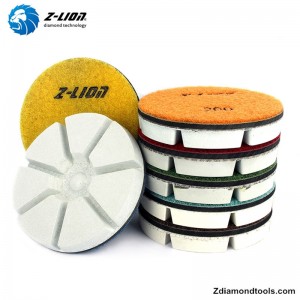 Z-LION ZL-16AD Harpiks Tør beton diamantgulv polering pads \u0026 slibeskiver