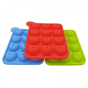 3D silikoneform Chokoladekageform 12 Silikone slikkepinde