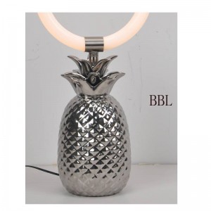 Lampen til LED-bord med keramisk ananas- og acryl-ring
