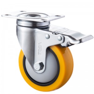 Medium Duty - Belagt indeslutning med Orange TPE-hjul