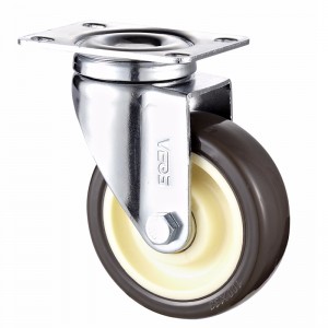 Medium duty - chrom plated indeslutning med Blåt Diamanter TPE-hjul