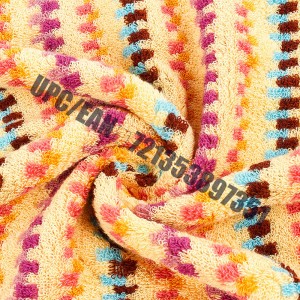 JMD TEKSTIL Hurtigtørret 100% bomuld, Little Bear Cartoon Broderi, flerfarvet farvet jacquard badeværelse med håndklædesæt, 6-peice sæt (orange)