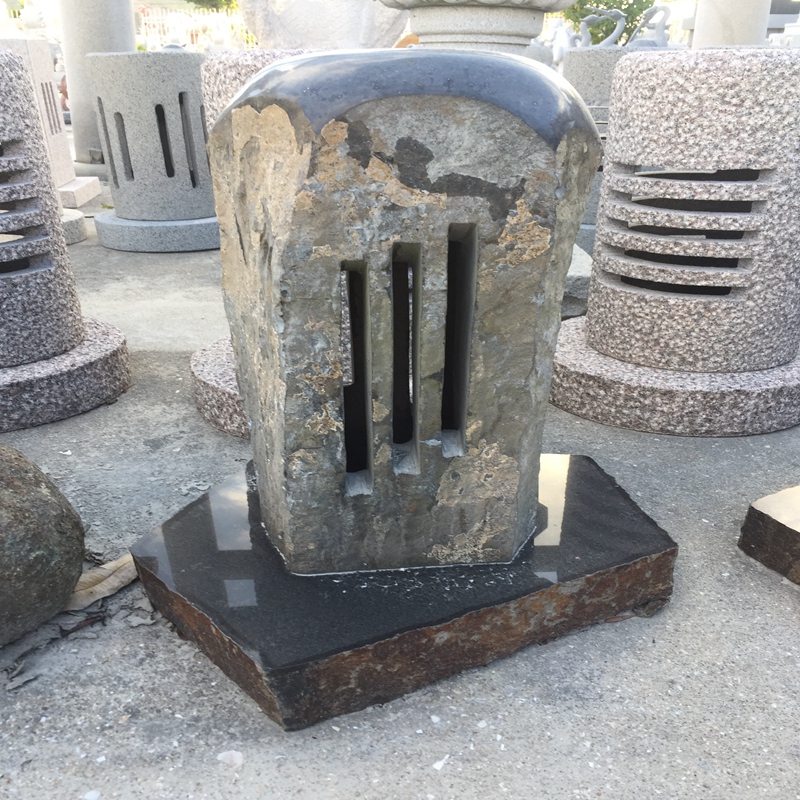 Hexagonal Stone lampe sten udskæringer og skulpturer Naturligt rent håndværk Unikhed