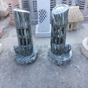 Stenlygter sten udskæringer og skulpturer Naturligt rent håndværk Unikhed