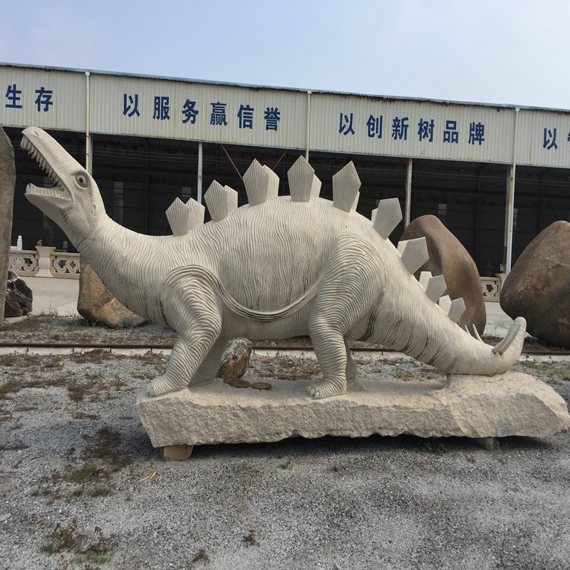 Storskala Dinosaur Dolphin Shark Stone udskæringer og skulpturer Naturligt rent håndværk Kunstværker