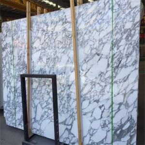 Bianco arabescato hvid marmorplade