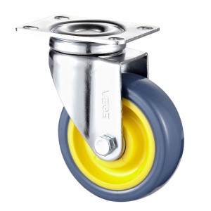 Medium Duty - Forkromet hus med orange TPE-hjul 1