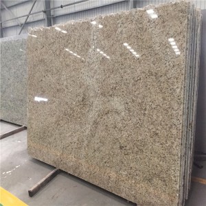 Giallo dekorativ granitplade