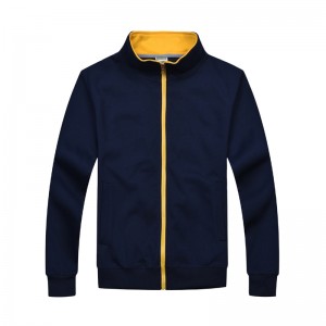 # 303-LightWeight Sweatshirt med lynlås i kontrast