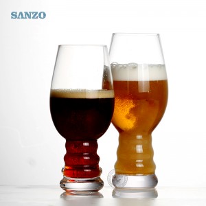 Sanzo Bar Creative Crescent Form Juice Beer Tumbler Glass Tilpasset størrelse Drikker ølglas Personaliserede ølglas
