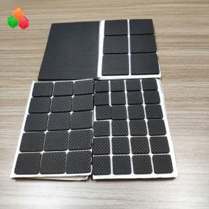 Dongguan designede størrelse selvklæbende gummi møbler bordtennisfødder beskyttel pad eva skum stolebens protektor