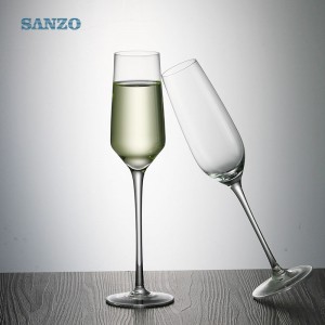 SANZO Bohemia Crystal Tilpasset Håndlavet Klar Engros Champagne Briller Salgsfremmende Hot Selling Billig Champagne Briller