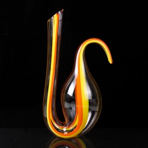 Sanzo nye produkter håndblæst blyfri krystal rødvin karaffel rundt glas karaffel til gave