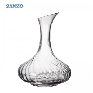 Håndlavet blæst blyfrit krystal skråt vin kvalitet karaffel fra kalkun