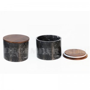 Sort marmor dåsesæt