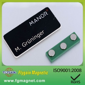 Billig pris brugerdefineret genanvendeligt metal blank magnetisk navn badge
