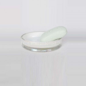 Firkantet hvid med guld decaled glas tilbehør til badeværelset med tandbørsteholder