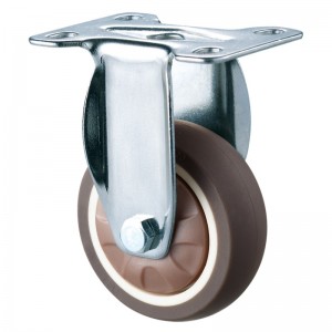 Light Duty - Forkromet hus med blødt slidbane TPR-hjul 14