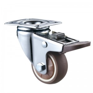 Light Duty - Forkromet hus med blødt slidbane TPR-hjul 14