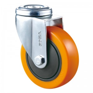 Medium Duty - Forkromet hus med gult Diamand TPE-hjul