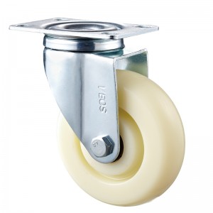 Medium Duty - Forkromet hus med hvidt TPE-hjul