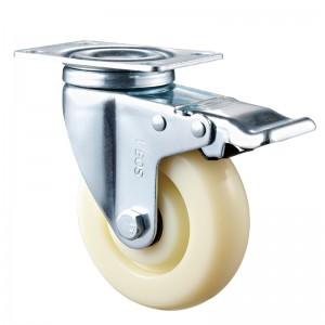 Medium Duty - Forkromet hus med hvidt TPE-hjul