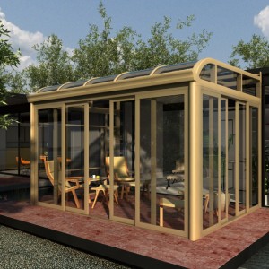 WITOP fritstående, modulopbygget, præfabrikeret solglashus i aluminiumsglas