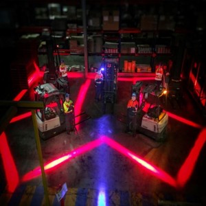 Stacker LED-sikkerhed lyseblå \/ rød farve