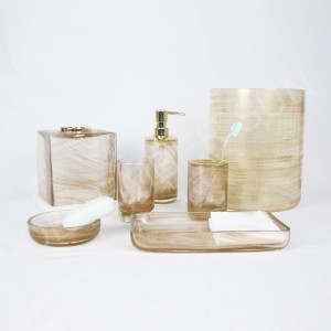 Evident effekt frost Glas toilettilbehør sæt