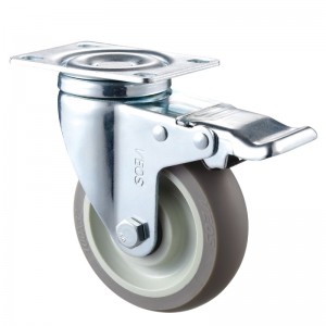 Medium Duty - Forkromet hus med grå2 Diamand TPE-hjul