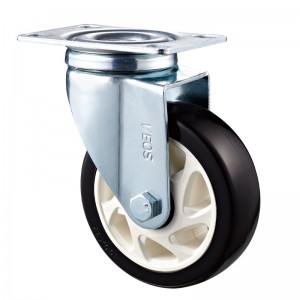 Medium Duty - Forkromet hus med hvidt Diamand TPE-hjul