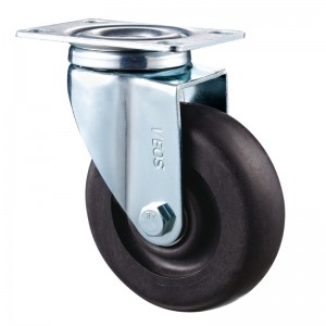 Medium Duty - Forkromet hus med sort TPE-hjul