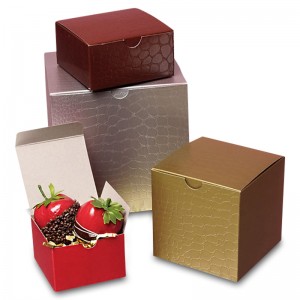 Farvet alligator præget Tuck Top Box