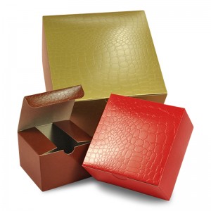 Farvet alligator præget Tuck Top Box