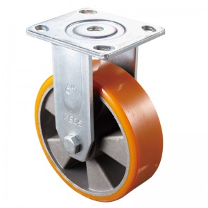 Heavy Duty - Forkromet hus med gult TPE-hjul