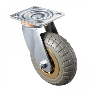 Heavy Duty - Forkromet hus med brown2 TPE hjul