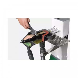 læder sko, der fremstiller taljen side varig maskine